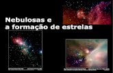 Nebulosas e a formação de estrelasA densidade típica de nuvens moleculares é de 100 partículas por cm3. O diâmetro de nuvens moleculares gigantes pode ser de até 100 anos-luz