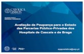 Avaliação da Poupança para o Estado das Parcerias …...2016/11/07  · • 17,5 M€ no casoda PPP de Cascaise • 31,9 M€ no casoda PPP de Braga. • Poupança significativa