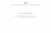 Município de Vila Franca de Xira - ATA EM MINUTA · 2019-05-06 · Presente a proposta do Sr. Presidente, datada de 2019/04/23, documento que se anexa e dá por inteiramente reproduzido