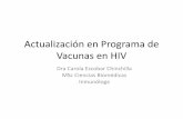 Actualización en Programa de Vacunas en HIV · Analizar proporción de no respondedores post a segundo esquema. AgSHBV neg Anti core T neg Ant agS