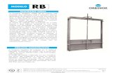 MODELO RB - Orbinox€¦ · Formato da vedação: O modelo RB possui um exclusivo formato de vedação auto ajustável, assegurando um alto grau de estanqueidade. As guias em HMWPE
