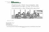 Políticas Del Condado de Hillsborough City-County Comisión ... · Comisión de Planificación y transmitido por el Presidente o su designado. 2.2 Rol del personal: La función principal