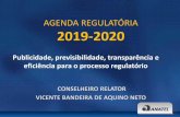 AGENDA REGULATÓRIA 2019-2020 · 11 de fevereiro de 2015; Proposta de Plano Tático para 2019-2020, elaborada pelas áreas técnicas da Anatel sob coordenação da Superintendente