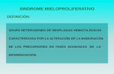 SINDROME MIELOPROLIFERATIVO · 2011-11-20 · SINDROME DE GAISBOCK ( Volumen Plasmático) Hemoconcentración 1.- Generalmente en Hombres sedentarios y grandes comedores. 2.- Caracterizada