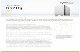 DiskStation DS218j - Synology Inc. · gama de entrada, para armazenamento na nuvem doméstico e pessoal •1 Mais de 113 MB/s de leitura, 112 MB/s de escrita1 • CPU dual-core com