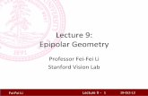 Lecture’9:’’ Epipolar’Geometry’ - Artificial Intelligencevision.stanford.edu/.../lecture/lecture9_epipolar_geometry_cs231a.pdf · Fei-Fei Li! 9 197Oct12 ... Find’coordinates’of’3D’pointfrom’