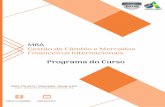 Financeiros Internacionais Gestão de Câmbio e Mercados MBA · 2020-05-15 · Internacionalização do Setor Bancário e Financeiro. Gestão e Avaliação de Projetos de Investimento