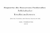 Módulo Indicadores - Tabasco · MODULO: INDICADORES ENTIDAD: Tabasco PERIODO: Tercer Trimestre 2019 Informe sobre el Ejercicio, Destino, y Resultados de los Recursos Federales Transferidos
