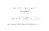 (AZBWM) Manual de Compliance (032019) - Azimut …...financiamento ao terrorismo, verificando possíveis impactos na base de clientes ativos; • Assegurar que a AZBWM, os membros
