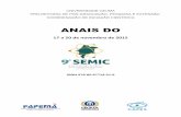 ANAIS DO - Universidade Ceuma9º SEMIC - SEMINÁRIO DE INICIAÇÃO CIENTÍFICA – ANAIS “A contribuição da Ciência para o Desenvolvimento do Maranhão” 17 a 20 de novembro