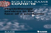 Número 8 Physiotherapy services in the face of a pandemic · ments”. Thus, physiotherapy services are necessary not only for chronic patients but also in health promotion and disease
