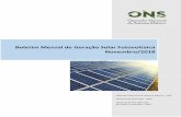 Boletim Mensal de Geração Solar Fotovoltaica Novembro/2018 · Boletim Mensal de Geração Solar Fotovoltaica Novembro/2018 Pág. 5 / 42 d) Novos recordes de geração média diária