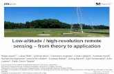 Low-altitude / high-resolution remote sensing from theory ... · Low-altitude / high-resolution remote sensing –from theory to application 07.03.2019 Helge Aasen1*, Lukas Roth 1,