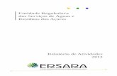 Entidade Reguladora dos Serviços de ... - Governo dos Açoresservicos-sraa.azores.gov.pt/grastore/ERSARA/2013... · Açores. O presente relatório foi elaborado com uma estrutura