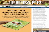 Federação dos Trabalhadores na Agricultura do ... - FETAEP · Jornal da FETAEP pede permanência do MDA ... Edição 137 | Maio 2016 Envelopamento autorizado. Pode ser aberto pela