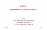 Arquitetura de Computadores I - Home | INSTITUTO DE ...ducatte/mo401/Slides/IO_01_1s06.pdf · Arquitetura de Computadores I MO401 9.1 MO401-2007 Revisado 2006 Prof. Paulo Cesar Centoducatte