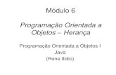 Programação Orientada a Objetos Herança · Java (Rone Ilídio) Programação Orientada a Objetos •Principais conceito –Classe –Herança –Encapsulamento –Polimorfismo