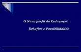 O Novo perfil do Pedagogo: Desafios e PossibilidadesO Novo pedagogo... Constituição da República Federativa do Brasil, de 1988, art. 205; Lei de Diretrizes e Bases da Educação
