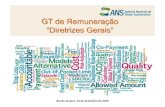 GT de Remuneração “Diretrizes Gerais”ans.gov.br/images/stories/Particitacao_da... · os índices são impraticáveis para o território nacional, sobretudo em locais que oferecem