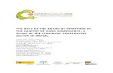THE ROLE OF THE BOARD OF DIRECTORS IN THE CONTEXT OF …€¦ · THE ROLE OF THE BOARD OF DIRECTORS IN THE CONTEXT OF GOOD GOVERNANCE: A STUDY OF THE FINANCIAL COOPERATIVE SECTOR