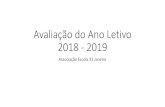 Avaliação do Ano Letivo 2018 - 2019 - Associação …•Metodologia: •O projeto foi aplicado de Novembro de 2018 a Junho de 2019 a 4 turmas: 2 –pré-escolar 2- 3º ano do 1ºciclo