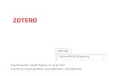 zotero nov 2017 - unistra.frurfist.unistra.fr/uploads/media/zotero_nov_2017_01.pdf · 2018-01-10 · On fait une recherche avancée et on crée un fil RSS pour générer une veille