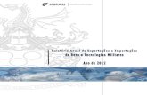 Relatório de Exportações e Importações...Pág. 3 de 16 Relatório Anual de Exportações e Importações de Bens e Tecnologias Militares Ano de 2012 do a designar-se por transferência