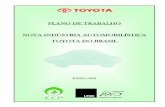 PLANO DE TRABALHO NOVA INDÚSTRIA ......CONSÓRCIO Plano de Trabalho 2 EIA/RIMA – TOYOTA PLANO DE TRABALHO 1. APRESENTAÇÃO A Toyota do Brasil – TDB pretende implantar no Estado