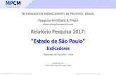 Pesquisa de Maturidade Brasil - Maturidade em Gerenciamento de Projetos · Categorias de Projetos usadas na pesquisa 1. Projetos de Defesa, Segurança e Aeroespacial 2. Projetos de