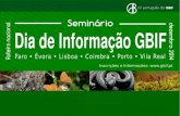 Dia de Informação GBIF - Publicadores · Quem são os publicadores portugueses? IICT Herbário LISC 68304 IIC Colecção Zoológica 9143 Registos bibliográficos de Mamíferos de