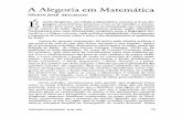 A Alegoria em Matemática - SciELO · A Alegoria em Matemática NÍLSON JOSÉ MACHADO Emuito freqüente, em relação à Matemática, associar-se à sua lin- guagem características