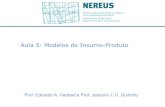 Aula 5: Modelos de Insumo-Produto · Aula 5: Modelos de Insumo-Produto . 2 Análise de insumo-produto Ideia desenvolvida por Wassily Leontief (Prêmio Nobel em Economia em 1973).
