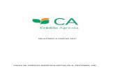 RELATÓRIO E CONTAS 2017 · Relatório de Gestão e as Contas referentes ao Exercício de 2017. 2017 foi um ano histórico para o Grupo Crédito Agrícola, que registou o seu melhor