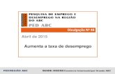 Abril de 2015 - consorcioabc.sp.gov.brconsorcioabc.sp.gov.br/imagens/noticia/Apres_PED_ABC_48_abr_20… · Região do ABC –Abril 2014-Abril 2015 96.5 97.0 100.0 80.0 90.0 100.0