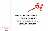 REGULAMENTO ESPECÍFICO DE VOLEIBOL 2019-2020 · PDF file DGE | Regulamento Específico de Voleibol 2019-2020 2 1. Introdução Este Regulamento Específico aplica-se a todas as competições