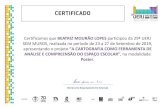 Certificamos que BEATRIZ MOURÃO LOPES participou da 29ª ... 29a usm/certificados prontos/FFP.pdf · apresentando o projeto Certificamos que BEATRIZ MOURÃO LOPES participou da 29ª