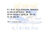 Catálogo dos grupos de pesquisa da uern · Cynthia Cavalcanti de Albuquerque Chefe do Departamento de Institucionalização de Pesquisa Lauro Augusto Ribeiro Júnior Divisão de