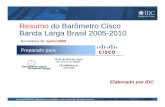 Resumo do Barômetro Cisco Banda Larga Brasil 2005 2010 ......Países em que a Cisco patrocina o estudo de Banda Larga Argentina Brasil Chile ... Comportamento das Conexões 6 000