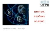 ESTRUTURA ELETRÔNICA DO ÁTOMOedmica%20I%20%96%20... · 2019-10-10 · O átomo apresenta uma estrutura energética interna que não é contínua, mas sim, discreta. Para o átomo