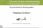 Habitat Crítico - Microsoft€¦ · poderá o órgão de licenciamento ambiental, mediante decisão fundamentada, condicionar o licenciamento de atividades nos "hábitats" críticos