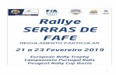 Rallye SERRAS DE FAFE - €¦ · O Regulamento Desportivo dos Ralis Regionais da FIA 2019, está disponível em Os Regulamentos Nacionais aplicáveis estão publicados em 1.2 Tipo