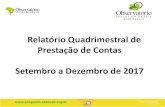 Relatório Quadrimestral de Prestação de Contas Setembro a ...osbrasil.org.br › wp-content › uploads › 2019 › 06 › OSB-São-Paulo-Rel… · • Apresentação do relatório