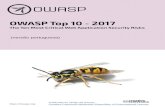 OWASP Top 10 - 2017 · 5 Seja bem vindo ao OWASP Top 10 - 2017 Esta nova atualização introduz um conjunto de novos problemas, dois dos quais selecionados pela comunidade - A8:2017