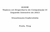 IA369E Tópicos em Engenharia de Computação VI Segundo ... · Uma demo. IA369E – 2s2013 – Profa. Ting Visualização Exploratória • Laço de solução de problema • Laço
