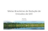 Metas Brasileiras de Redução de Emissões de GEE...2020 (tendencial) Amplitude da redução 2020 (mi tCO2) Proporção de Redução Uso da terra 1084 669 669 24,7% 24,7% Red Desmatamento