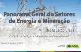 Panorama Geral do Setores de Energia e Mineração · 2015-04-10 · Panorama Geral do Setores de Energia e Mineração Ministro Eduardo Braga . Comissão de Serviços de Infraestrutura