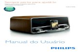 Manual do Usuário - Philips...m DAB SOFTWARE • A entrada para atualização de firmware n Antena PT-BR 7 3 Conectar à rede elétrica Conecte o cabo de alimentação CA à tomada