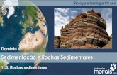 Apresentação do PowerPoint · Biologia e Geologia 11º ano 11.3. Rochas sedimentares 2020 Sedimentação e Rochas Sedimentares Domínio 11