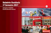 Relatório Ouvidoria 1º Semestre 2017 - Santander …...No primeiro semestre de 2017, o lucro atribuído do Grupo atingiu 3,6 bilhões de euros, um incremento de 10,8% sobre o mesmo