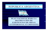 REPUBLICA ARGENTINAREPUBLICA ARGENTINA · 2005-02-10 · manipular explosivos empleo de campos militares de destrucciÓn de municiÓn limitaciÓn en la cantidad de explosivos a destruir